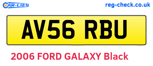 AV56RBU are the vehicle registration plates.
