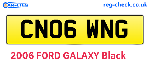 CN06WNG are the vehicle registration plates.