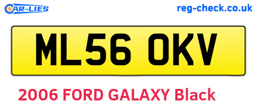 ML56OKV are the vehicle registration plates.
