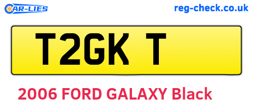 T2GKT are the vehicle registration plates.