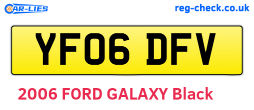 YF06DFV are the vehicle registration plates.