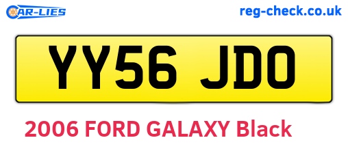 YY56JDO are the vehicle registration plates.