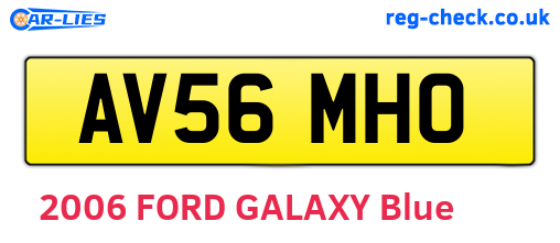 AV56MHO are the vehicle registration plates.