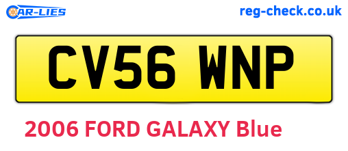 CV56WNP are the vehicle registration plates.