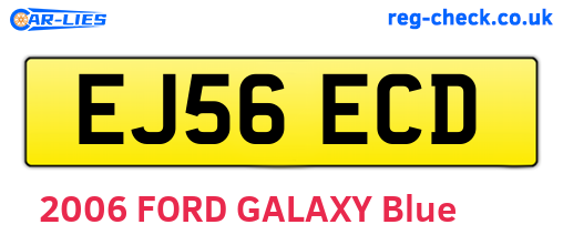 EJ56ECD are the vehicle registration plates.