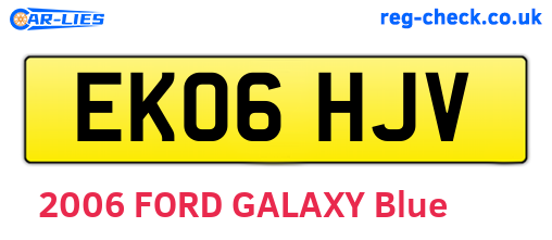 EK06HJV are the vehicle registration plates.
