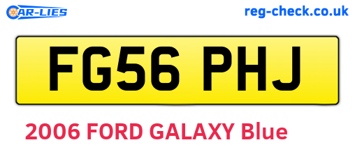 FG56PHJ are the vehicle registration plates.