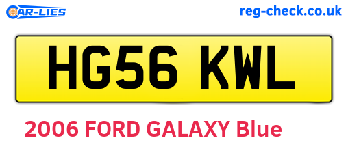 HG56KWL are the vehicle registration plates.