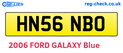 HN56NBO are the vehicle registration plates.