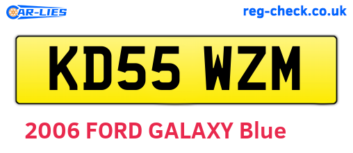 KD55WZM are the vehicle registration plates.