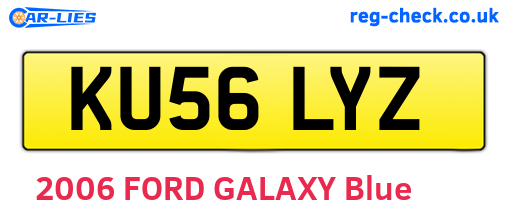 KU56LYZ are the vehicle registration plates.