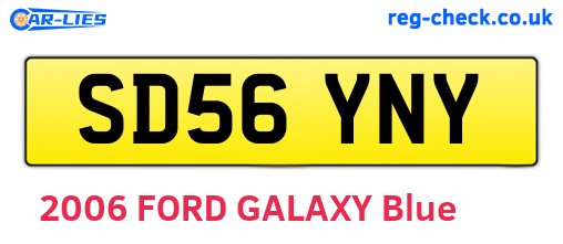 SD56YNY are the vehicle registration plates.