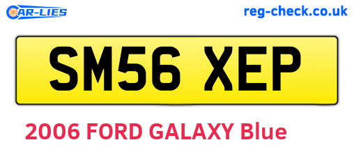 SM56XEP are the vehicle registration plates.