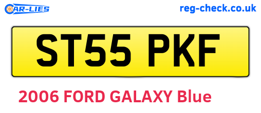 ST55PKF are the vehicle registration plates.