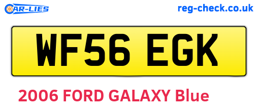 WF56EGK are the vehicle registration plates.