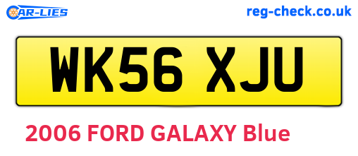 WK56XJU are the vehicle registration plates.