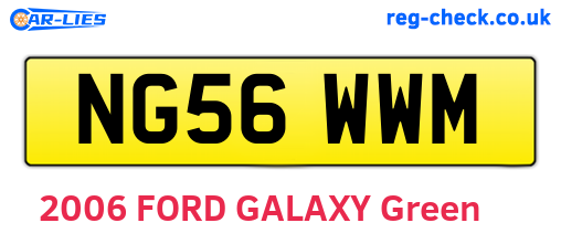 NG56WWM are the vehicle registration plates.
