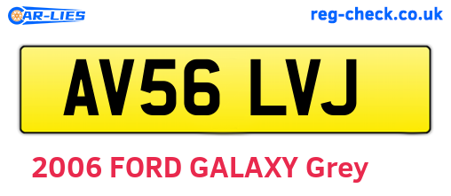 AV56LVJ are the vehicle registration plates.