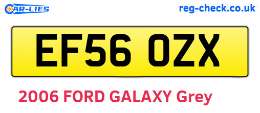 EF56OZX are the vehicle registration plates.