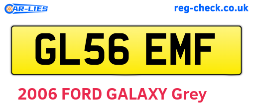 GL56EMF are the vehicle registration plates.