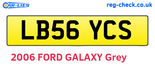 LB56YCS are the vehicle registration plates.