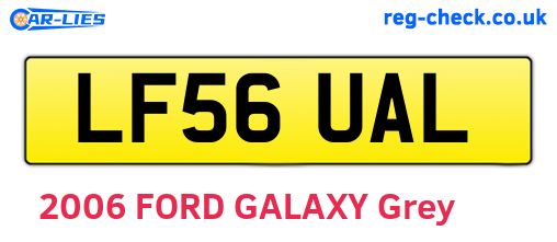 LF56UAL are the vehicle registration plates.