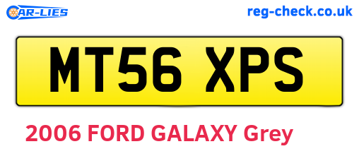 MT56XPS are the vehicle registration plates.
