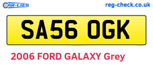SA56OGK are the vehicle registration plates.