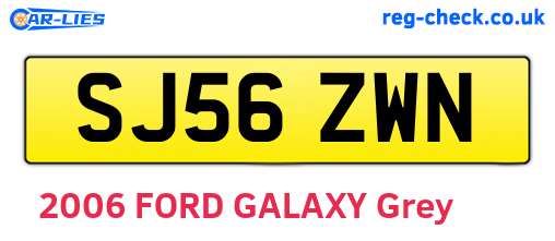 SJ56ZWN are the vehicle registration plates.