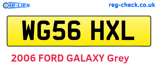 WG56HXL are the vehicle registration plates.
