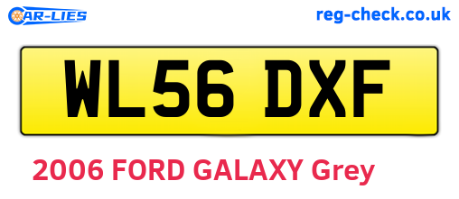 WL56DXF are the vehicle registration plates.