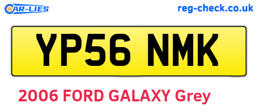 YP56NMK are the vehicle registration plates.
