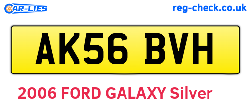 AK56BVH are the vehicle registration plates.