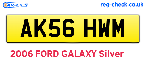 AK56HWM are the vehicle registration plates.