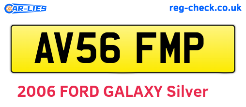 AV56FMP are the vehicle registration plates.