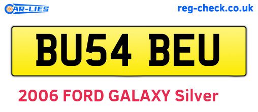BU54BEU are the vehicle registration plates.