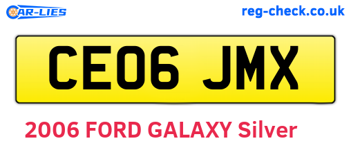 CE06JMX are the vehicle registration plates.