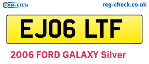 EJ06LTF are the vehicle registration plates.