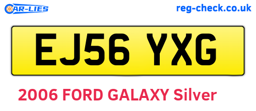 EJ56YXG are the vehicle registration plates.