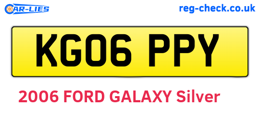 KG06PPY are the vehicle registration plates.