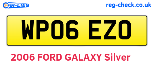 WP06EZO are the vehicle registration plates.