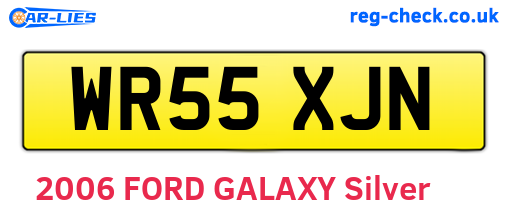 WR55XJN are the vehicle registration plates.