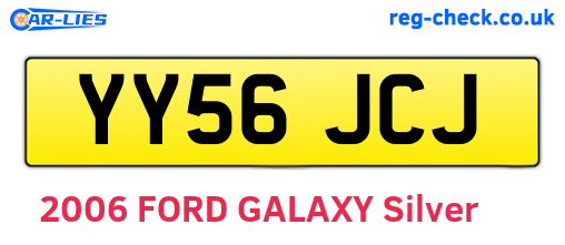 YY56JCJ are the vehicle registration plates.