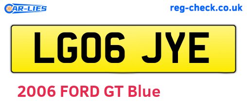 LG06JYE are the vehicle registration plates.