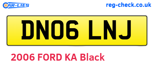 DN06LNJ are the vehicle registration plates.