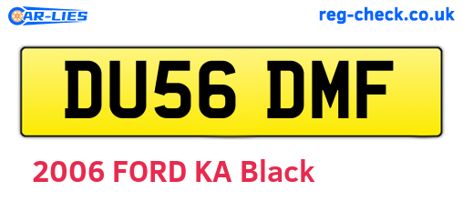 DU56DMF are the vehicle registration plates.