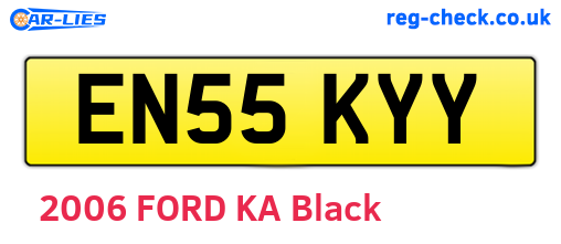 EN55KYY are the vehicle registration plates.