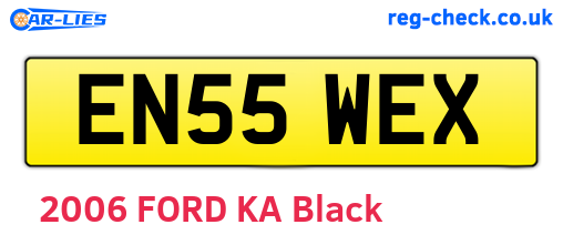 EN55WEX are the vehicle registration plates.