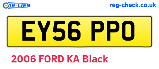 EY56PPO are the vehicle registration plates.