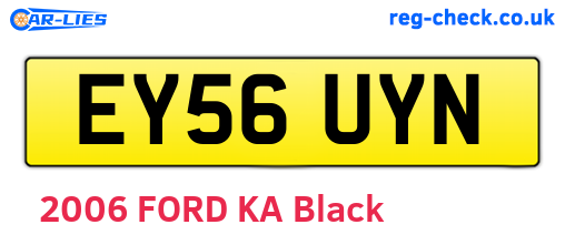 EY56UYN are the vehicle registration plates.